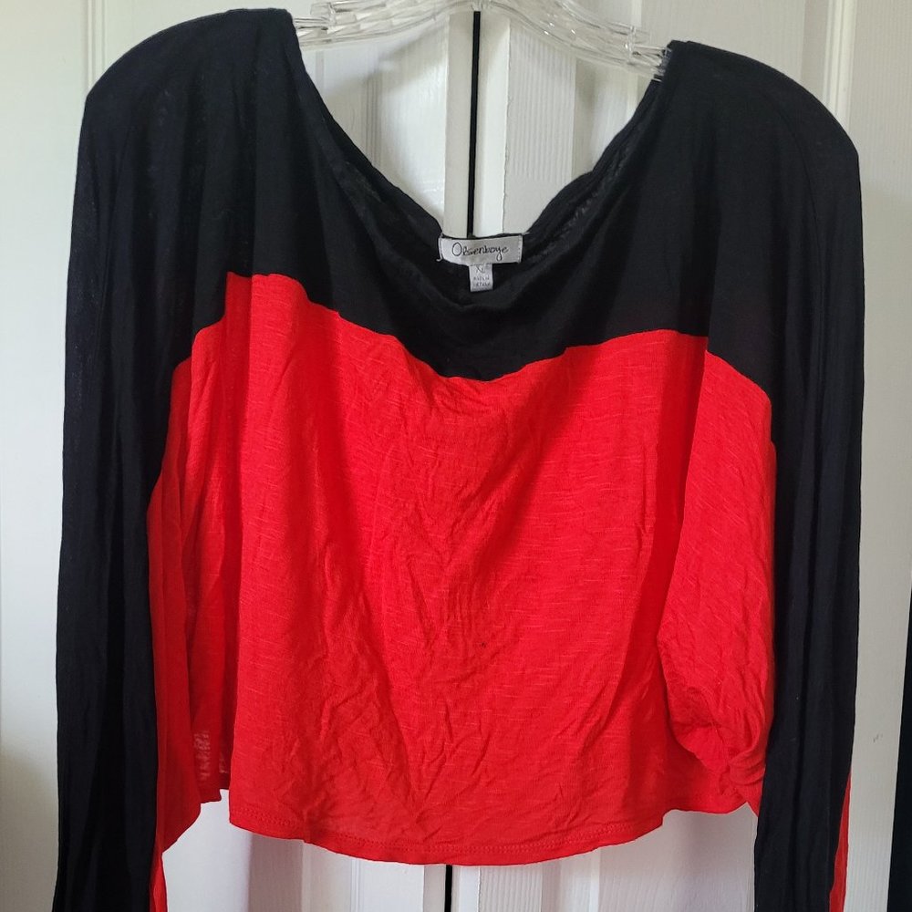 Red and Black Croptop